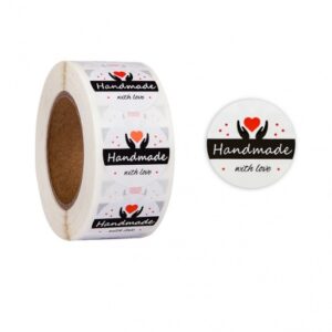 Handmade With Love Stickers Professional Labels Hand Made For Your Order Envelope Seal Business Seals UK - B4