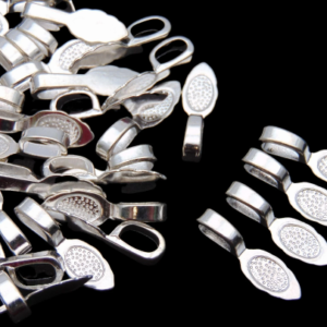 26mm Bright Tibetan Silver Fancy Glue on Bails Pendant cabochon Jewellery UK