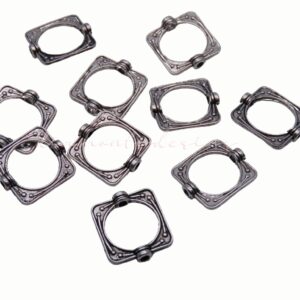 20 Pcs Ornate Tibetan Square Bead Frames 16mm Craft Beading Jewellery Charms C348