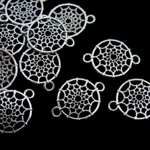 10 Pcs - Tibetan Silver Dreamcatcher Style Connectors Jewellery Charm Pendant Findings Craft Q86