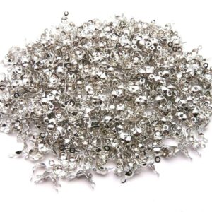 1000 Pcs - 8mm Antique Silver Coloured Culottes Calottes Necklace End Tip C64