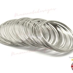 50 Loops - Steel Memory Wire Bracelet Coil 70mm x 0.6mm Jewellery Craft UK i221