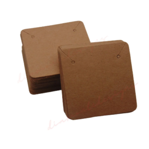 50 Pcs Kraft Necklace Pendant Bracelet Hang Jewellery Display Cards G32