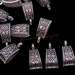 30 Pcs Tibetan Silver Celtic European Hollow Bails Jewellery Beading Craft J224