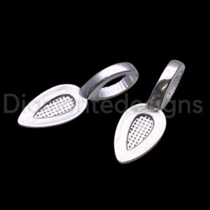 Bright Tibetan Silver Glue on Bail Pendants Bails 22mm Cabochon Jewellery UK