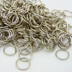 200 Pcs - 8mm Antique Silver Plated Open Jump ring Connector Findings L26