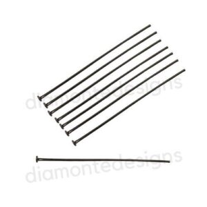 100 x 45mm Gun Metal Black Head Pins Jewellery Findings Craft FREE UK P+P H113