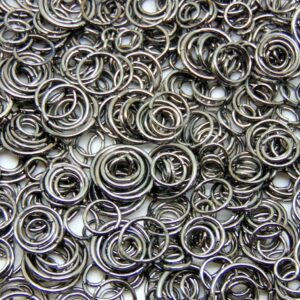 50g Gun Metal Black Mixed Size Jump Rings 4mm - 10mm Jewellery Findings Craft i46