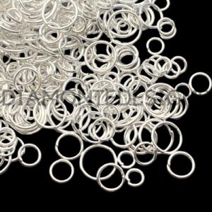 50g - Mixed Size Silver Plated Jump Rings Jewellery Findings Craft Beading C155