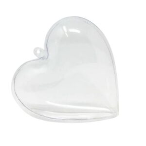 Clear Fillable Heart Baubles Plastic Wedding Favours Christmas Decoration Love