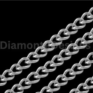 304 Stainless Steel 6mm x 4mm Curb Chain Twisted Chain Tarnish Resistant C7