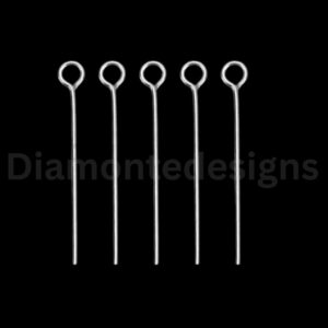 20mm Stainless Steel - 304 Eye Pins Jewellery Findings Bead Eyepin