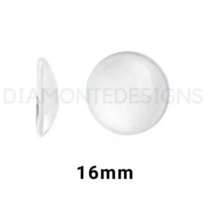Clear Glass Transparent Round Cabochons 16mm Flat Back Cabochon Dome Jewellery